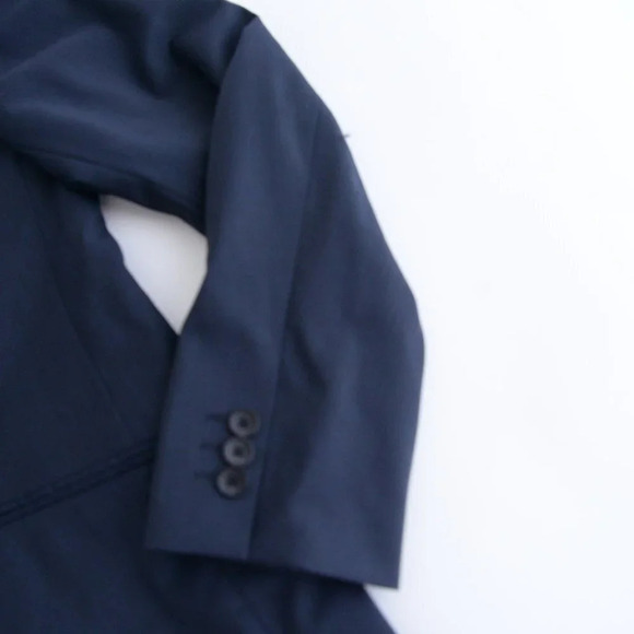 NWT Theory Navy Double Button 100% Pure Wool Rodolf Blazer Size 44 - Picture 7 of 14